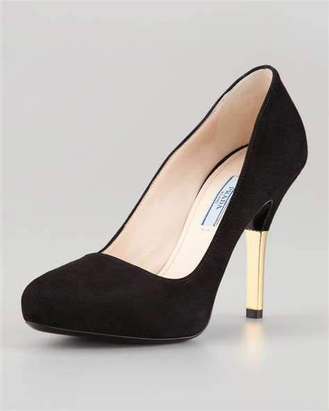 black prada pumps women's|prada black suede pumps.